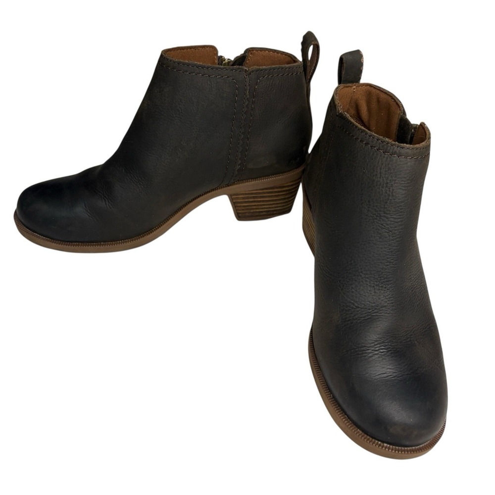 Teva Womens 5.5 Anaya Chelsea Boot Chocolate Brown Waterproof Leather Block Heel